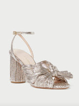 Camellia Sandale mit Absatz und Knöchelriemen in champagner