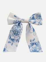 Adore Haarschleife aus Leinen in weiß - weddorable