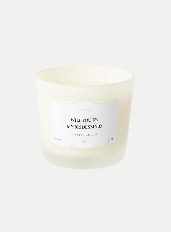 EXCLUSIVE Will you be my Bridesmaid Kerze 350g Tonkaholz - weddorable