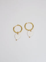 Heart Round Thick Hoops Ohrringe - weddorable