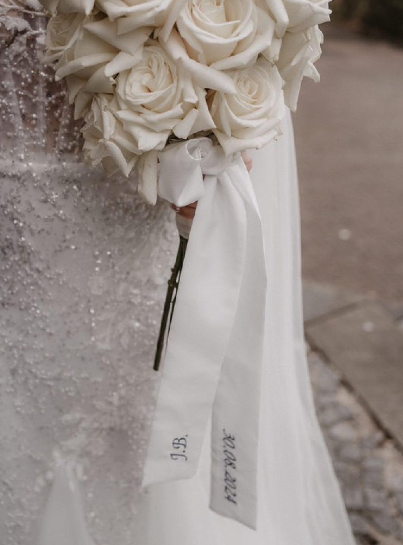 Bouquet Band in elfenbein für Brautstrauß
