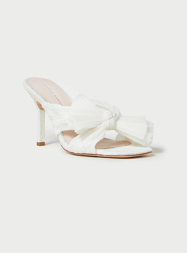 Claudia Plissee Mules in pearl - weddorable