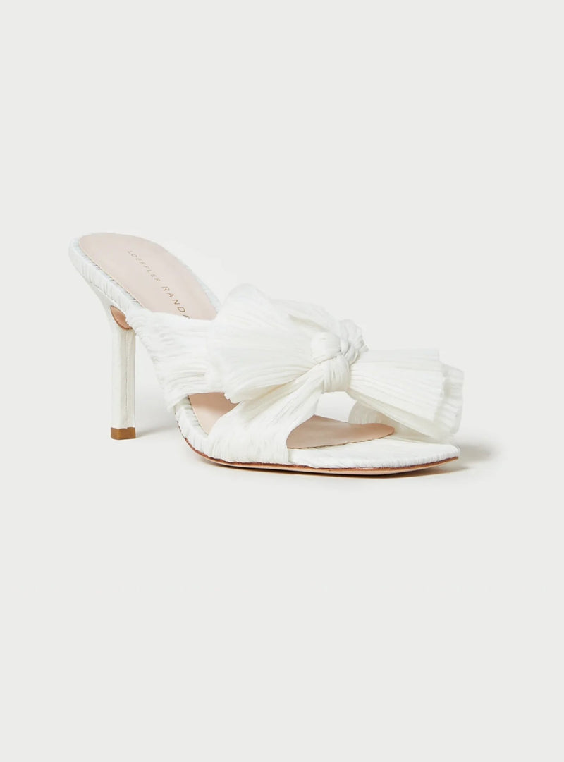 Claudia Plissee Mules in pearl - weddorable