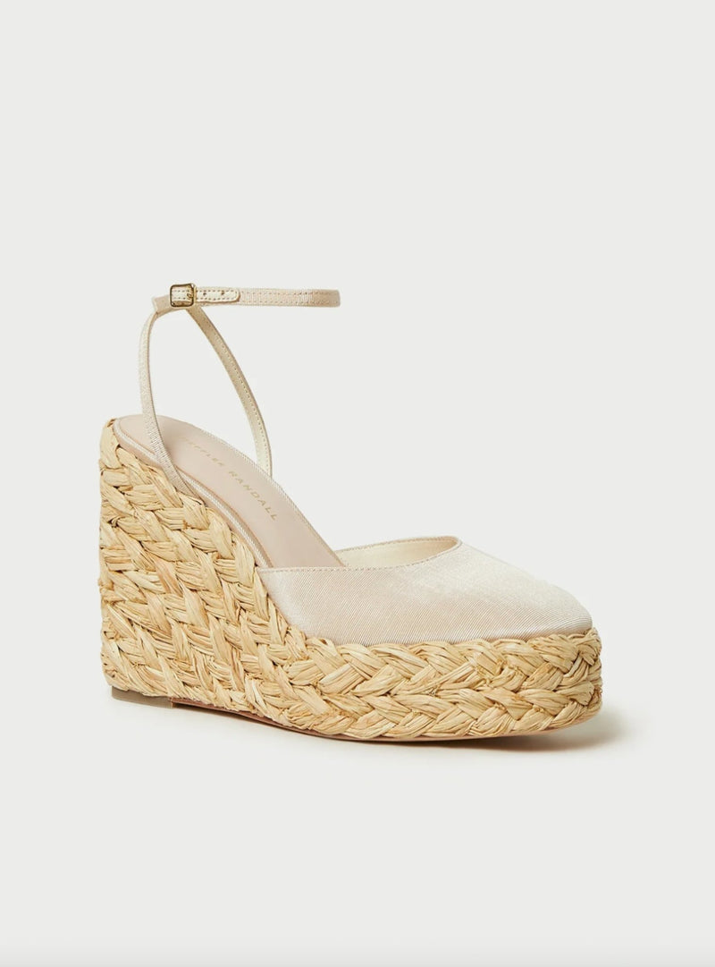 Espadrille Wedge Tallulah Hochzeitsschuh mit Absatz in creme - weddorable