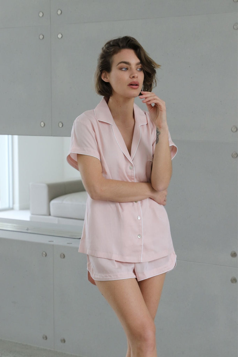 Eva kurzer Pyjama blush - weddorable