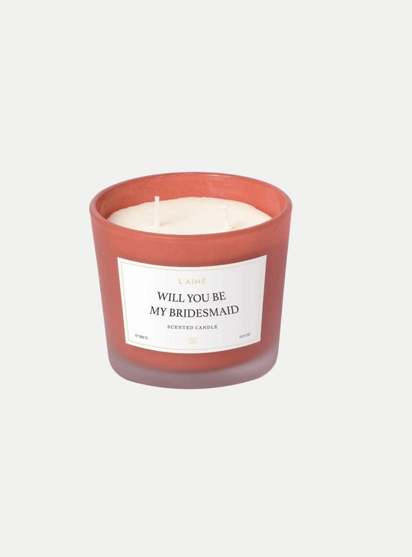 EXCLUSIVE Will you be my Bridesmaid Kerze 350g wilde Feige rot - weddorable