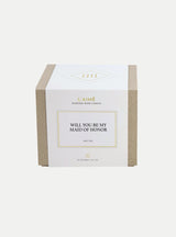 EXCLUSIVE Will you be my maid of honor Kerze 350g Tonkaholz creme - weddorable