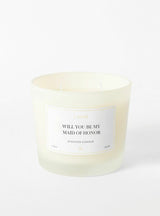 EXCLUSIVE Will you be my maid of honor Kerze 350g Tonkaholz creme - weddorable