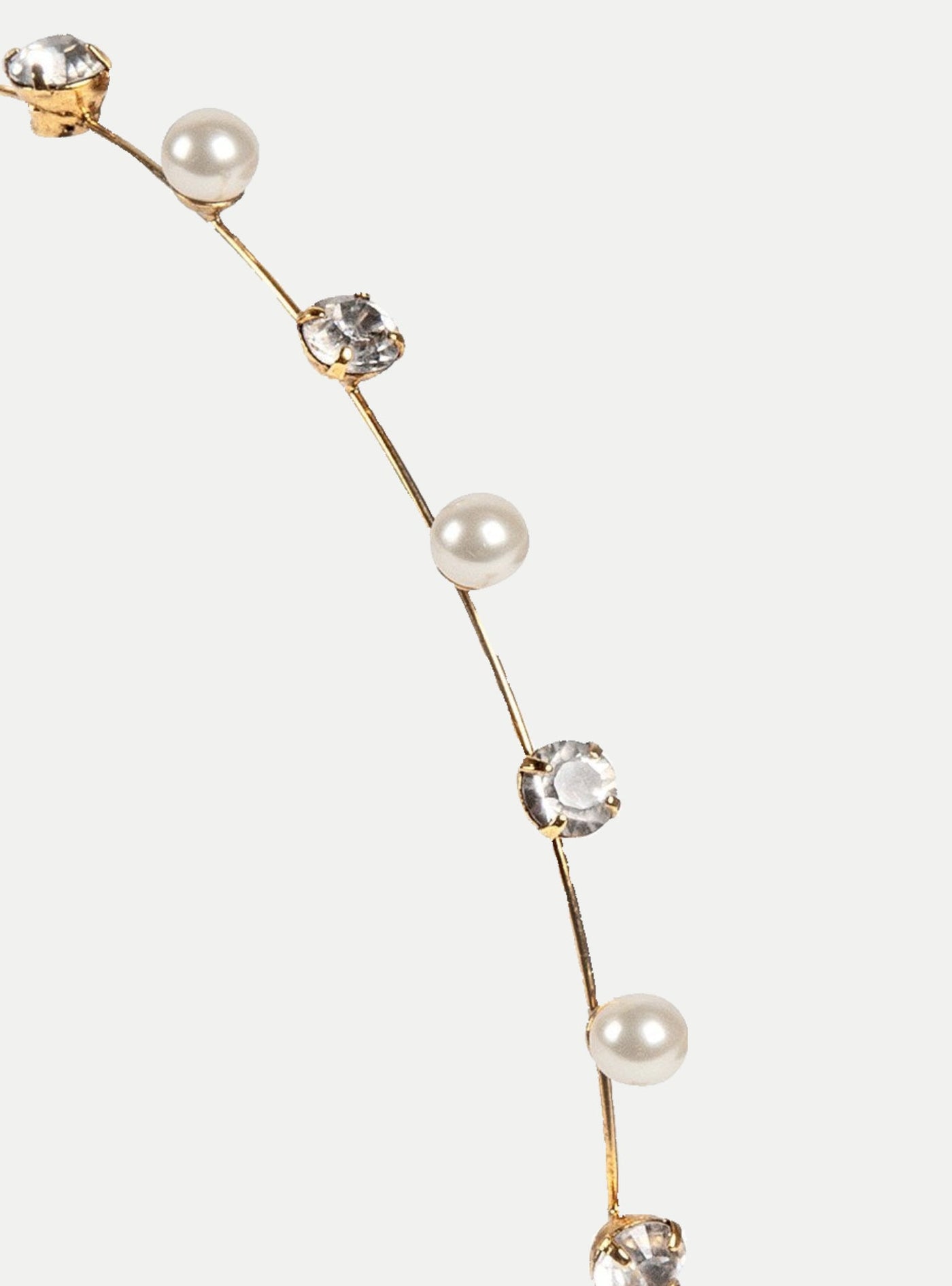 Jennifer Behr Ines Headband - Gold with Pearls and Crystals Jennifer Behr + Ines Crystal Pearl Headband main image 3