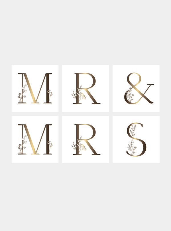 Mr und Mrs Postkarten-Set - weddorable