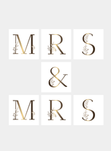 Mrs und Mrs Postkarten-Set - weddorable