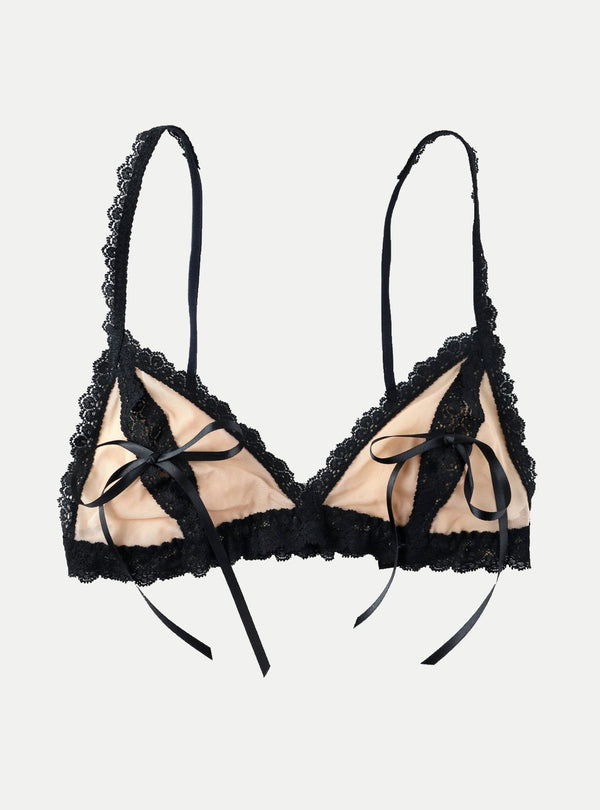 Nude Illusion Tie Bralette - weddorable