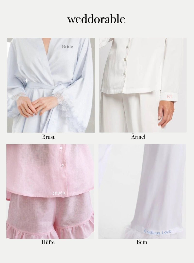 Party Pyjama Set mit abnehmbaren Federn - weddorable