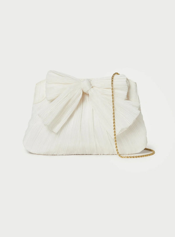 Rayne Clutch plissierte Tasche in pearl - weddorable