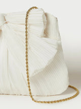 Rayne Clutch plissierte Tasche in pearl - weddorable