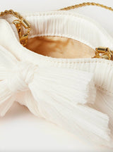 Rochelle Mini Clutch plissierte Tasche in pearl - weddorable