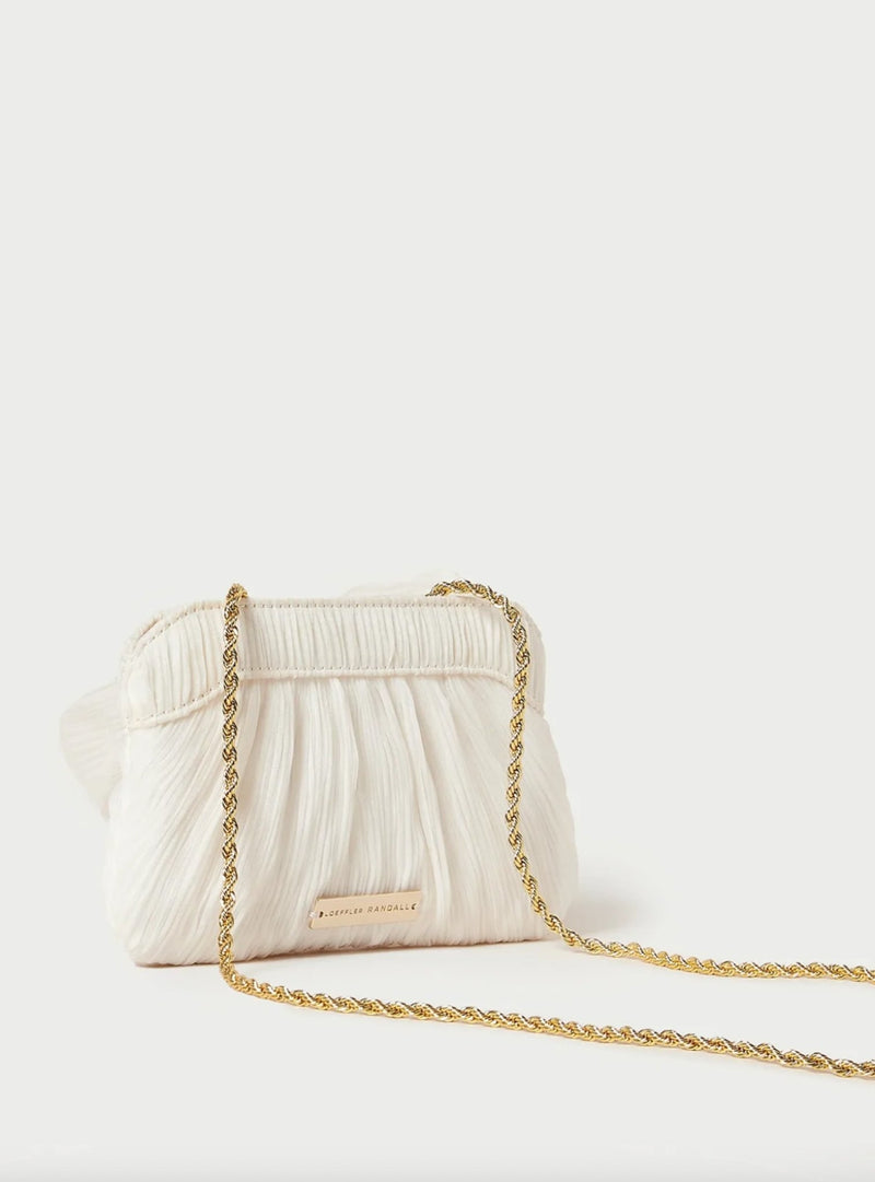 Rochelle Mini Clutch plissierte Tasche in pearl - weddorable