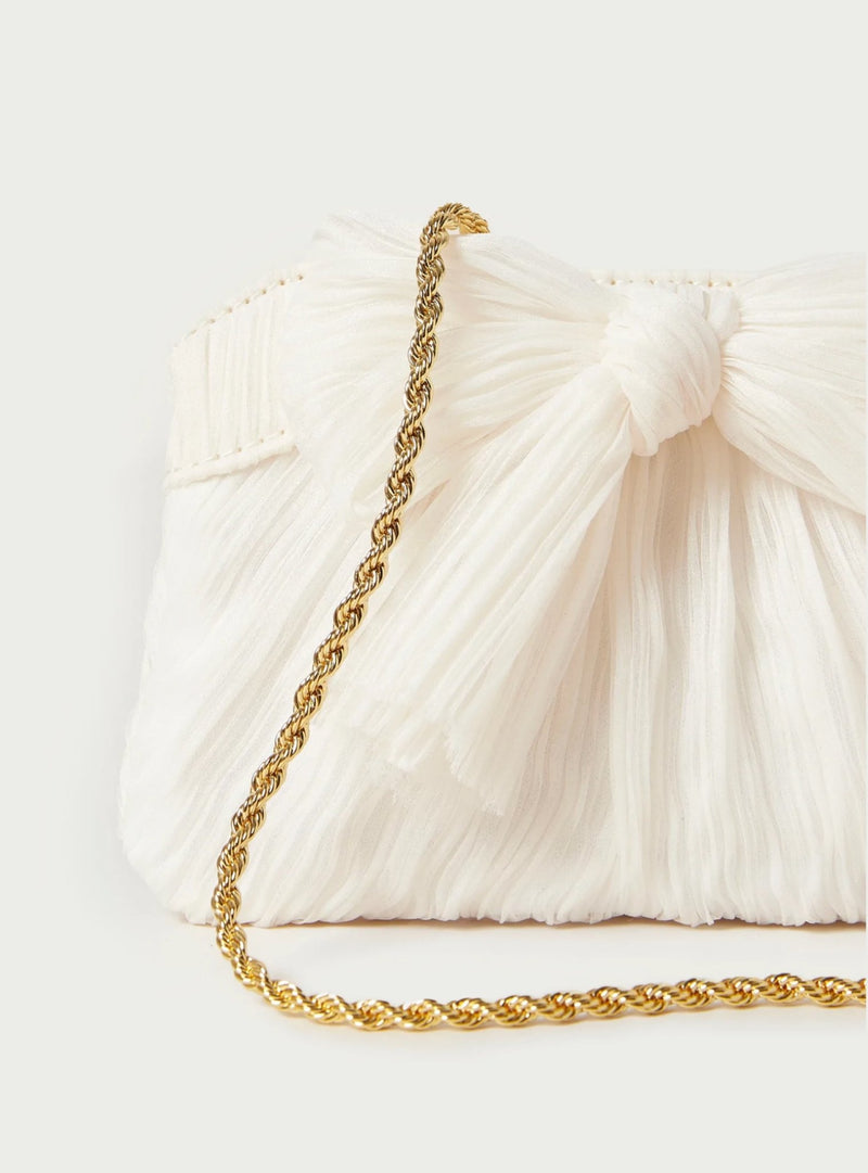 Rochelle Mini Clutch plissierte Tasche in pearl - weddorable