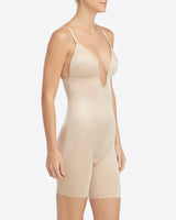 Suit Your Fancy Plunge Low-Back Mid-Thigh Bodysuit - weddorable