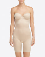 Suit Your Fancy Strapless Cupped Mid-Thigh Bodysuit - weddorable