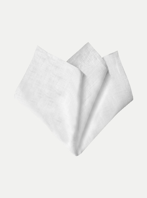 Taschentuch aus Leinen in weiß - weddorable