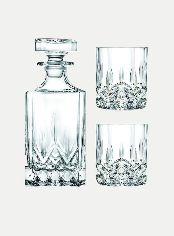 Whisky Set 3-teilig aus kristalline Glas - weddorable
