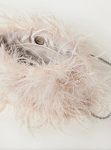 Zahara Oyster Mini Clutch aus Federn - weddorable