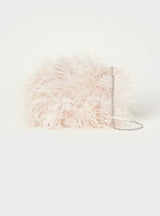 Zahara Oyster Mini Clutch aus Federn - weddorable